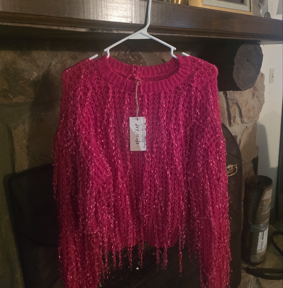 Fringe Long Sleeve Top - Picture 2 of 7